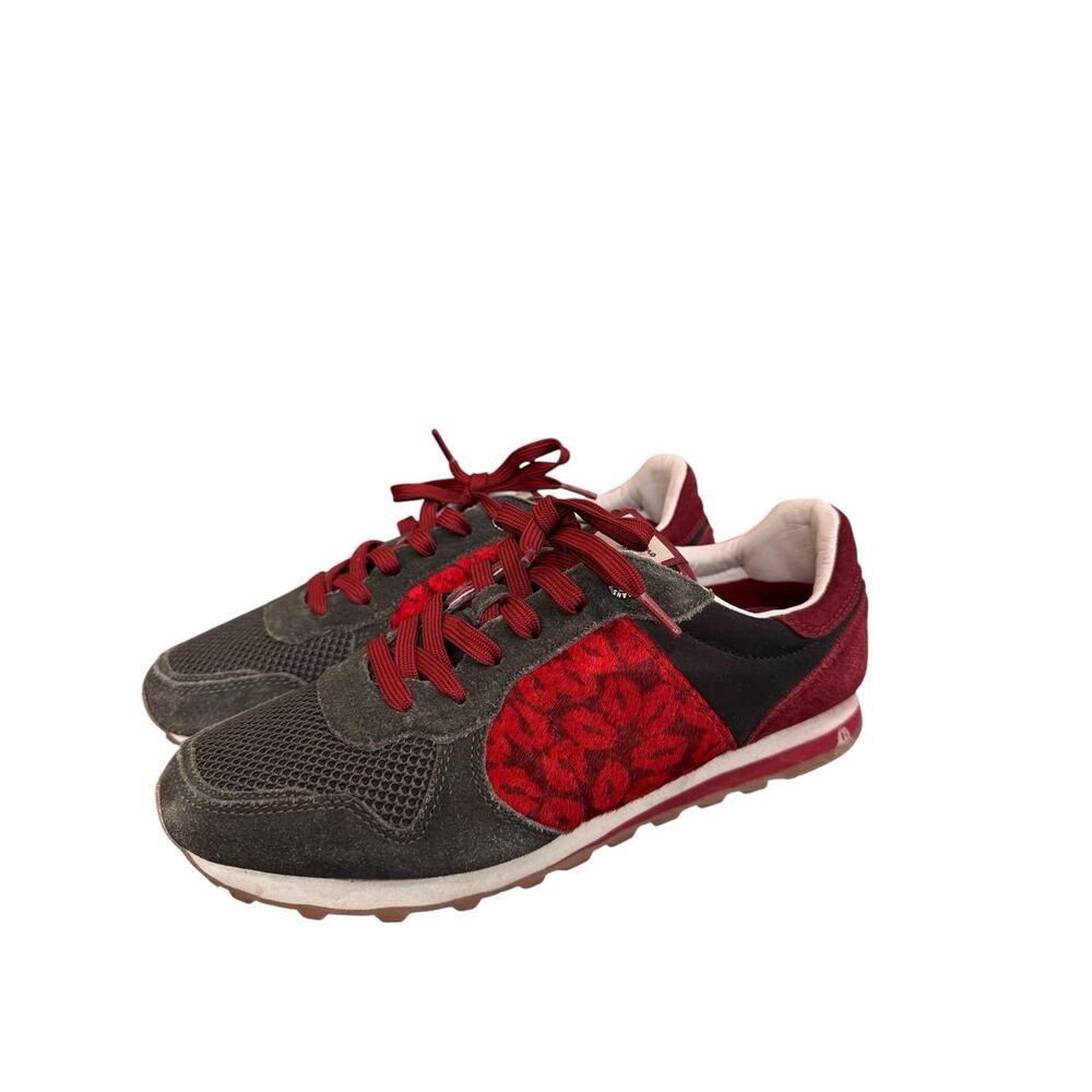 PEPE JEANS Womens Trainers Sneakers Size 9 (EU 40) Pony Hair Animal Print Red Gr